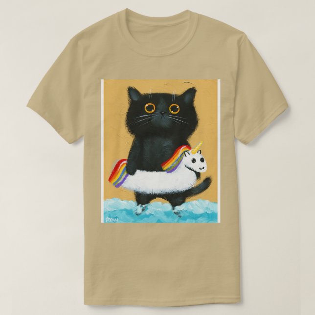 Camiseta Gatinho Na Praia (Frente do Design)