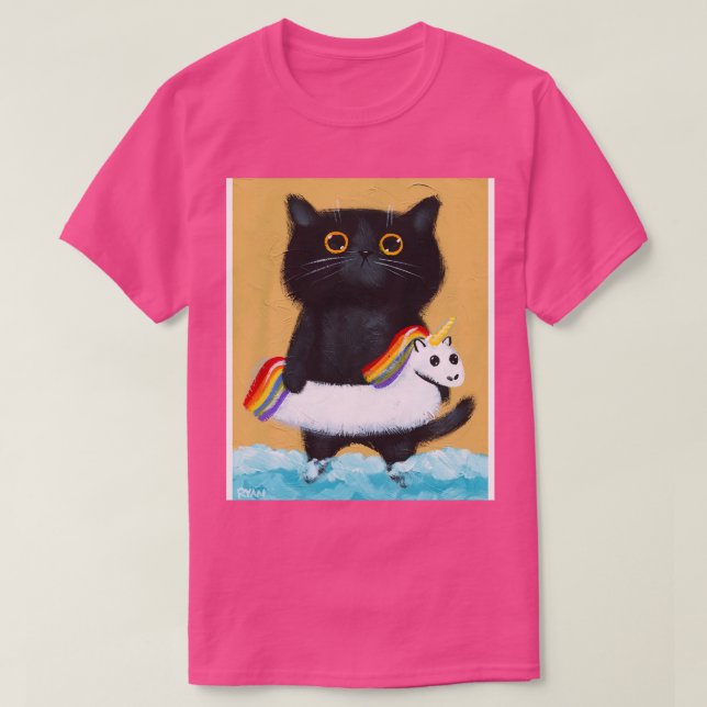 Camiseta Gatinho Na Praia (Frente do Design)