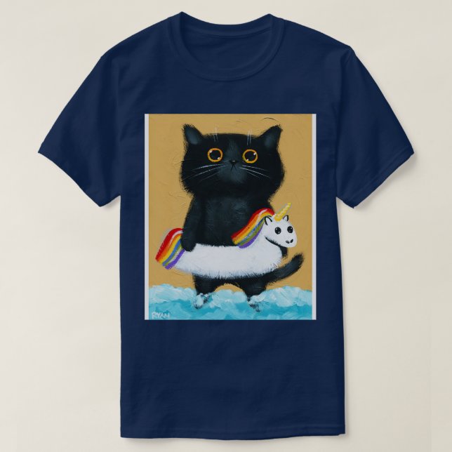 Camiseta Gatinho Na Praia (Frente do Design)