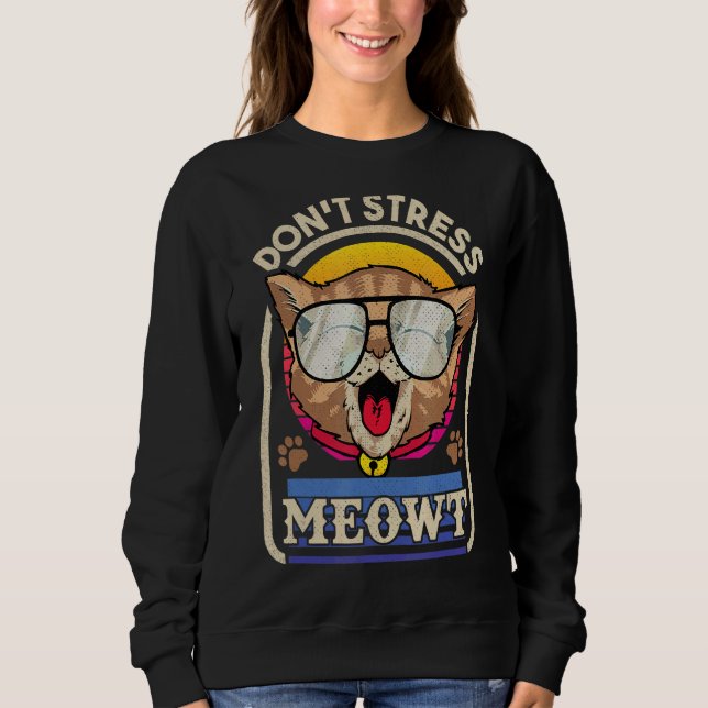 Camiseta Gatinho Não Estresse Meowt Para Gato (Frente)