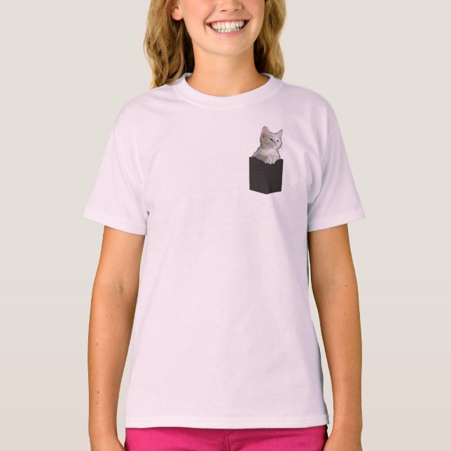 Camiseta Gatinho no bolso (Frente)