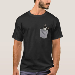 Camiseta Gatinho no Bolso Espiando Gato Fofo no Bolso 3