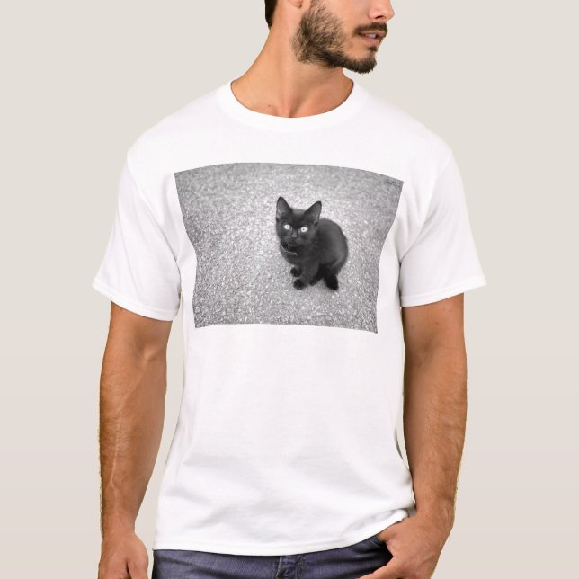 Camiseta Gatinho preto (Frente)