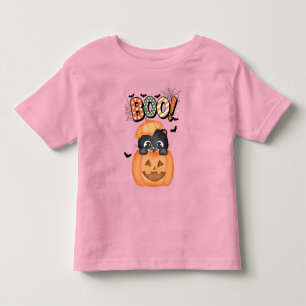 Camiseta Gatinho preto bonito pronto para Boo Halloween