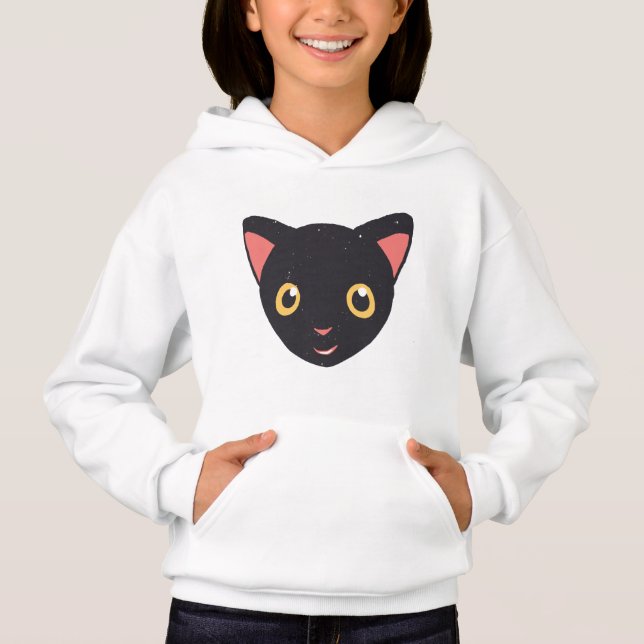Camiseta Gatinho Preto com Gatinho Bonito (Frente)