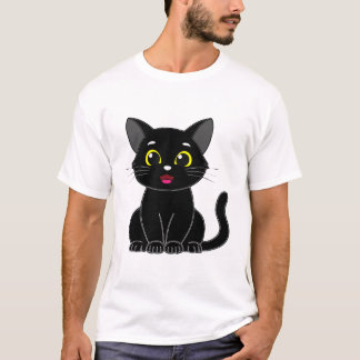 Camiseta Gatinho Preto Feliz
