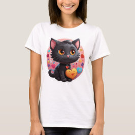 Camiseta Gatinho Preto namorados