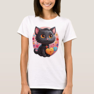 Camiseta Gatinho Preto namorados