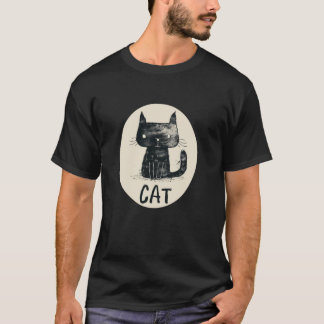 Camiseta Gatinho Preto para Ventiladores de Gatos e Pets