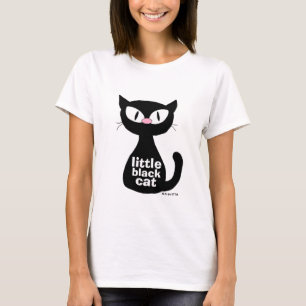 Camiseta Gatinho Preto Pequeno Kitty Fofo