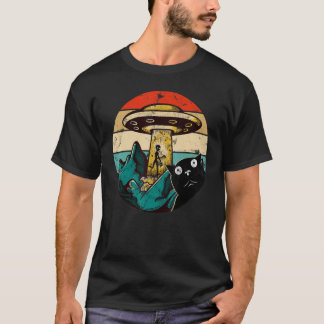 Camiseta Gatinho Preto Selfie Com Gato Sarcástico Retro Ali