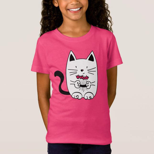 Camiseta Gatinho primavera (Frente)