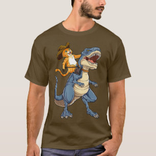 Camiseta Gatinho Purassássico Engraçado do Dinossauro T rex