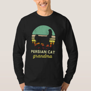 Camiseta Gatinho Retro Persa, Avó Pet Proprietário Vintage 