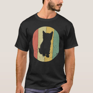 Camiseta Gatinho Retro Silhouette Gato de Gatinhos 80 90