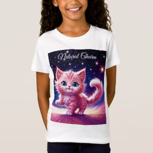 Camiseta Gatinho rosa dos sonhos animais de estimação berçá
