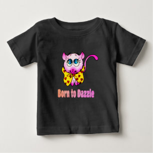 Camiseta Gatinho Rosa Fofo - Nascido para Deslumbrar Arte
