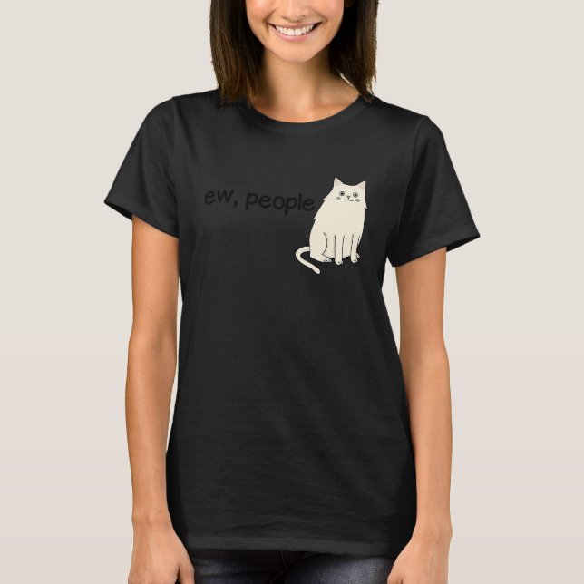 Camiseta Gatinho Sassy Fofo Gato Ew Pessoas (Frente)