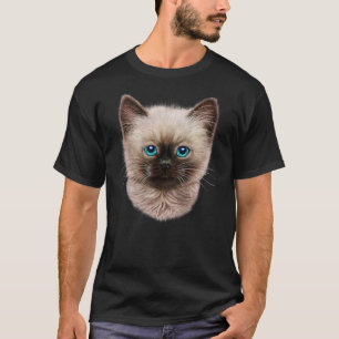 Camiseta Gatinho Siamês Cujo Rosto De Gato Fluffy