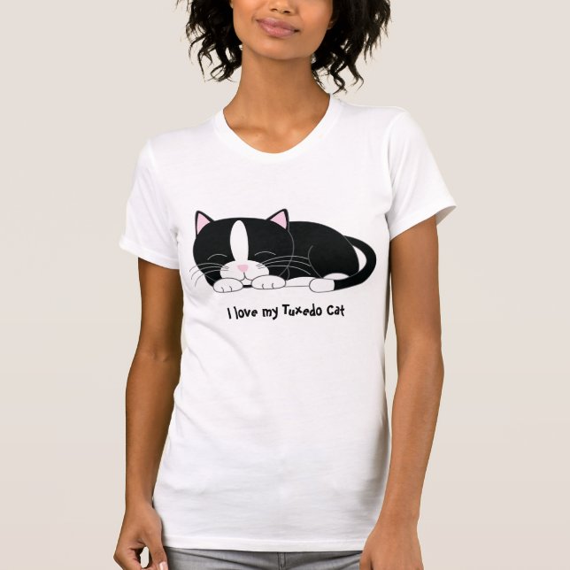Camiseta Gatinho sonolento {smoking} (Frente)