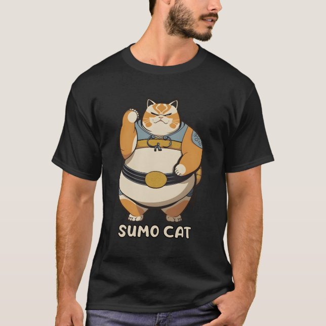 Camiseta Gatinho Sumo Cat Wrestler (Frente)