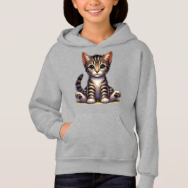 Camiseta Gatinho Tabby Adorável Com Olhos Azuis