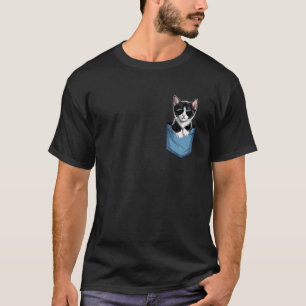 Camiseta Gatinho Tuxedo de Bolso Fofo Amante de Gatos Mãe d