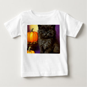 Camiseta Gatinho Vintage de Halloween