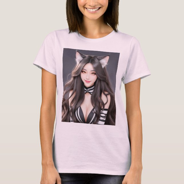 CAMISETA GATINHO WAIFU 04 (Frente)