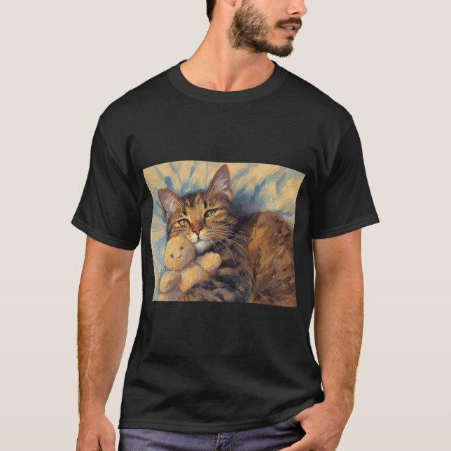 Camiseta Gatinho xadrez e Teddy (Frente)
