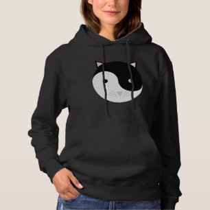 Camiseta Gatinho Yin Yang Pink Preto e Branco