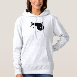 Camiseta Gatinho YinYang em azul Meditação de Cute Yoga Des