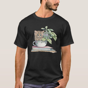 Camiseta Gatinhos Adoráveis De Espelhamento De Chá E Teacup