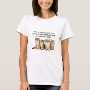 Camiseta Gatinhos bonitos com ditados de Kamala