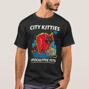 Camiseta Gatinhos da cidade Apocalypse Pets Raccoon Ogambm