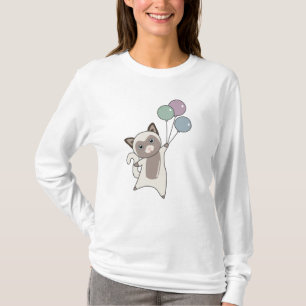 Camiseta Gatinhos de Gato Balões de Cachorros Crianças de A