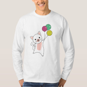Camiseta Gatinhos de Gato Balões de Cachorros Crianças de A