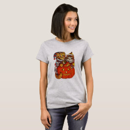 Camiseta Gatinhos de Palhaço de Halloween