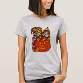 Camiseta Gatinhos de Palhaço de Halloween