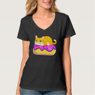 Camiseta Gatinhos De rosquinha E Gato De Castanheiro