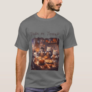 Camiseta Gatinhos disfarçados assam guloseimas de Halloween