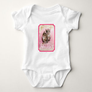 Camiseta Gatinhos Doce em Tiaras e Tutu Cinza Rosa
