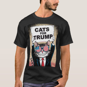 Camiseta Gatinhos E Patos Para Gatos De Trump Vance 2024 Pa