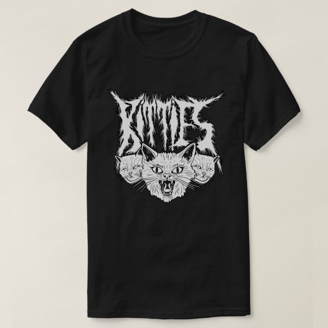 Camiseta Gatinhos - Estilo Metal (Frente do Design)