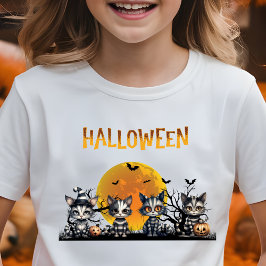 Camiseta Gatinhos Fantasmas Adoráveis de Lua Spooky