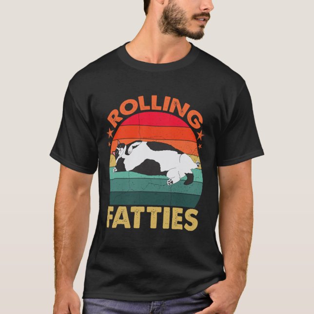 Camiseta Gatinhos Gordos De Retro Gatinhos Engraçados De Ga (Frente)