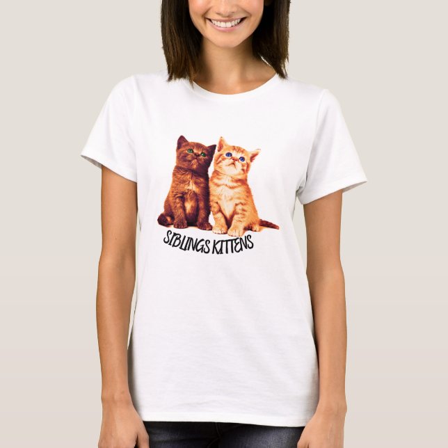 Camiseta Gatinhos irmãos, dois gatos bonitos (Frente)