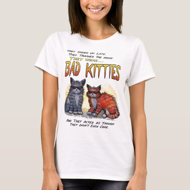 Camiseta Gatinhos maus (Frente)