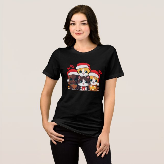 Camiseta Gatinhos papais noeis (Frente Completa)