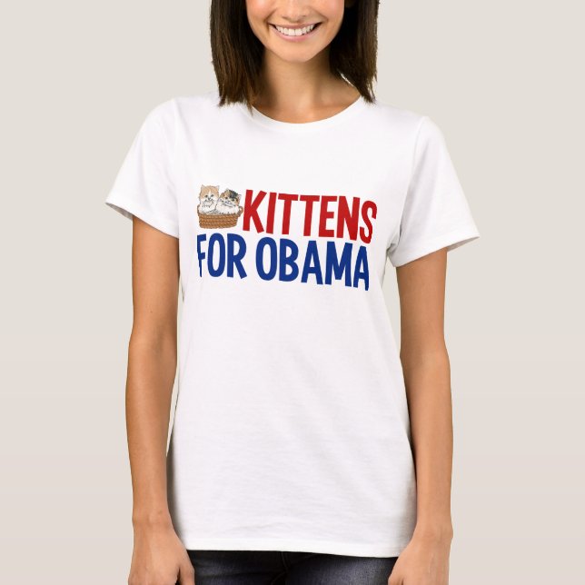 Camiseta Gatinhos para Obama (Frente)